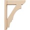 Ekena Millwork 6-in W x 20-in D x 28-in H Balboa Slat Rough Cedar Woodgrain TimberThane Outlooker, Primed Tan OUTUR060X20X28BOA24RCPR - alternate 5